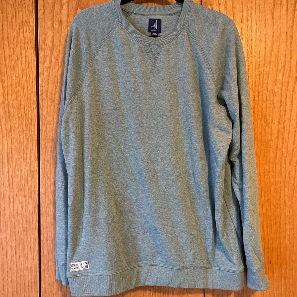 Men's Crewneck Sweater in Teal Blue